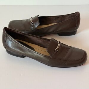 Trotters Dark Brown Leather Loafers Size 9.5N